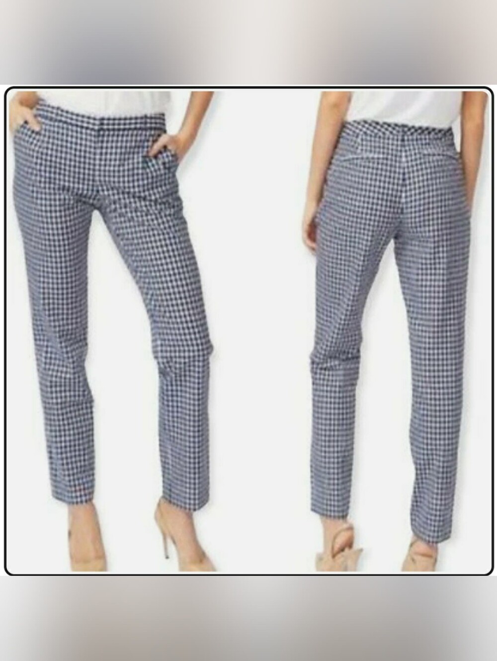 Tommy Hilfiger Blue White Gingham Pants Size 8